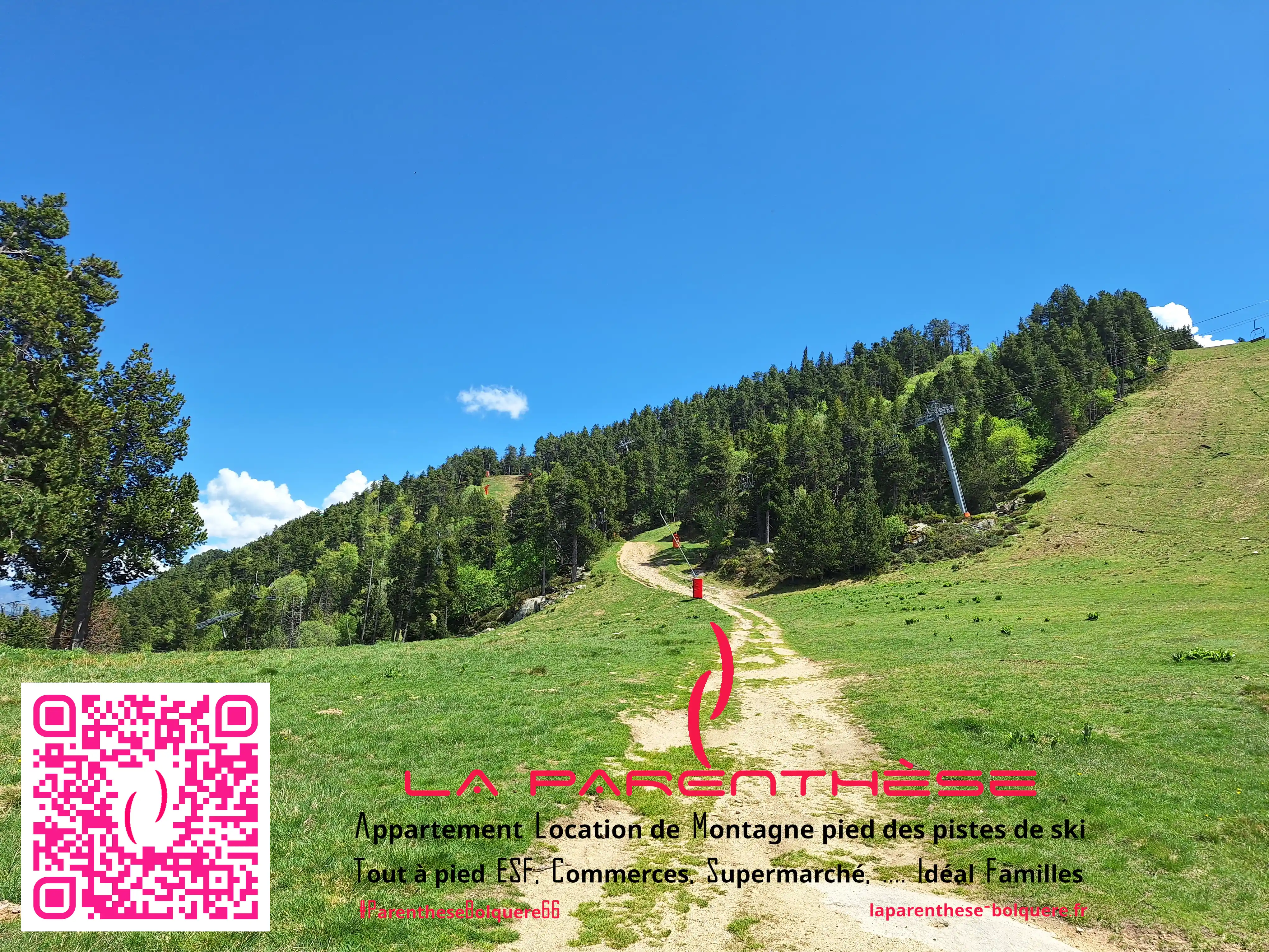 Appartement en location pour vacances d’été dans les Pyrénées, proche luge sur rail